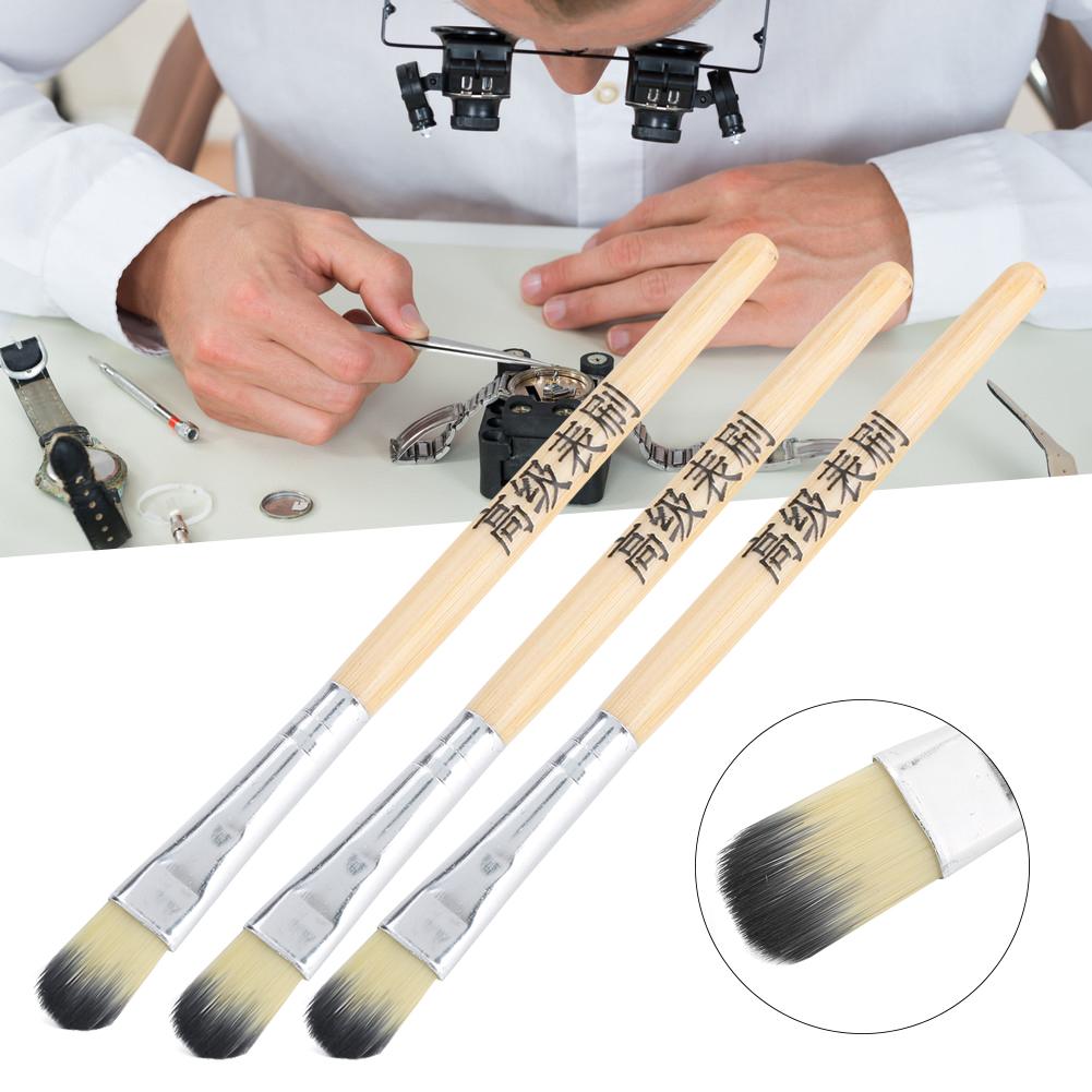 3pcs Watch Small Parts Watch Movement Cleaning Brush Watch Part Repair Tool