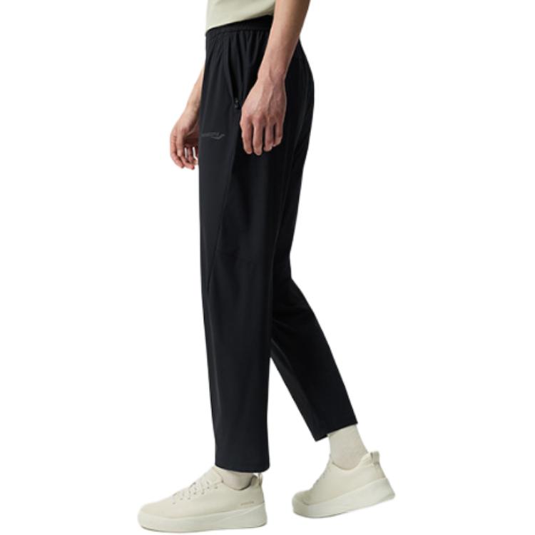 SAUCONY Urban Lifestyle Woven Tapered Lace-Up Mid-Rise Casual Pants Men Bottoms SR2260WP06L-BK001