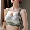 Seamless Push-up Fixed Cup Bra Women V Neck Anti-Sagging Support Bralette Sexy No Steel Comfortable Underwear Ladies Sports Bras