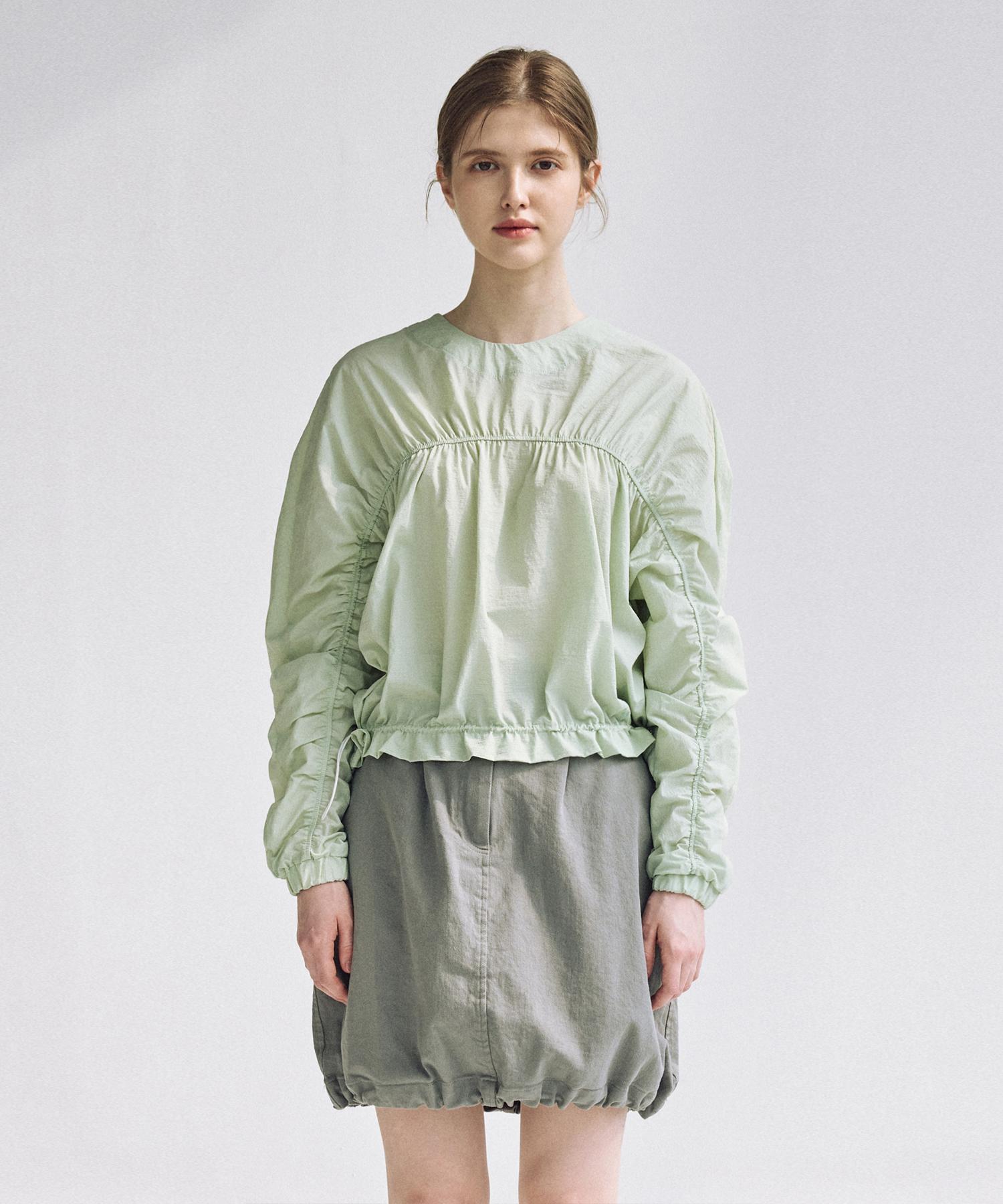 Aim Swing Shirred Windbreaker (Green)