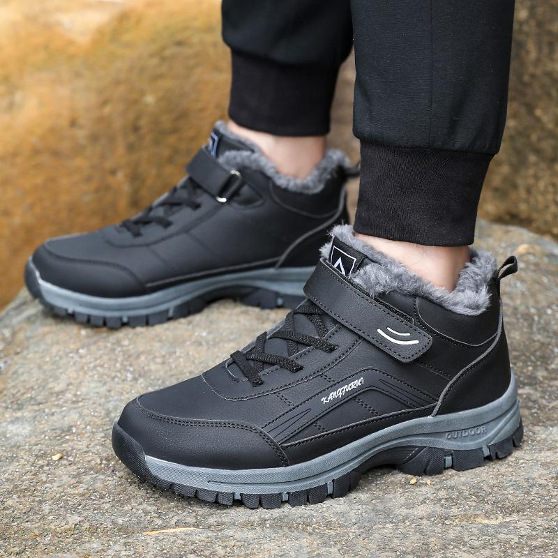 

Мужские и женские новые повседневные спортивные зимние сапоги, утепленные и утолщенные, для пожилых людей, с мягкой подошвой, нескользящие хлопковые ботинки 36