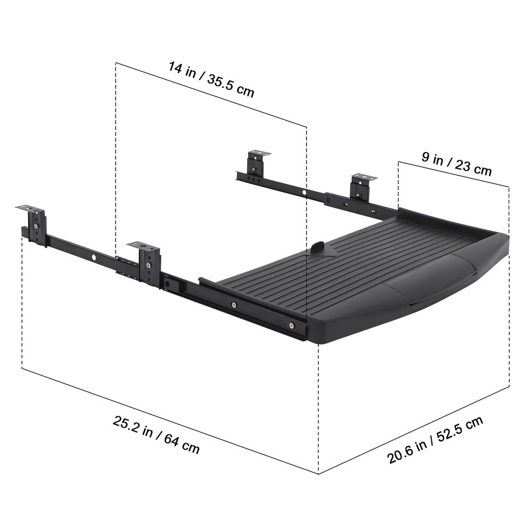 Under Desk Storage Plate Computer Keyboard Stand Drawer Aesthetic Small Desk Tray Under Adjustable Office Keyboard Plate Holders