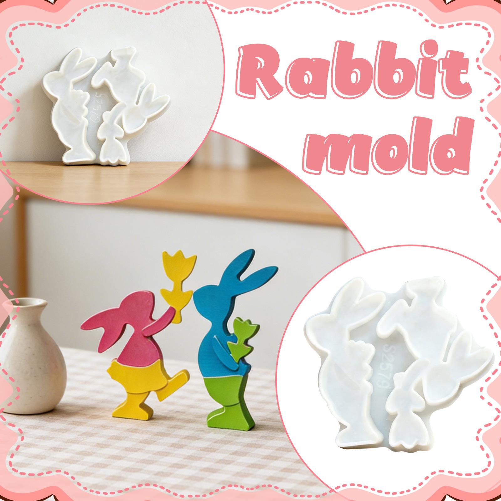 Silicone Mold Easter Bunny Casting Mold,  Bunny Silicone Mold Easter Mold Silicone Easter Mold One Size