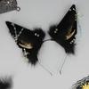 Adult Cartoon Wolf Ears Shape Headband with Dangle Jewelry Easter Hair Hoop