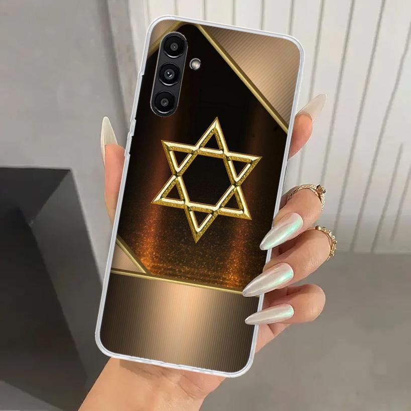 David Jewish Star Symbol Phone Case for Samsung Galaxy A17 A16 A37 A26 A36 A57 A56 A15 A25 A35 A55 A14 A24 A34 A54 A13 A23 A33 A