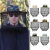 Men Visor Sun Hats Caps Insect Anti-mosquito Mesh Breathable Outdoor Summer Camouflage Accessories