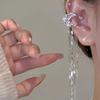 1 Pair Long Tasse Ear Cuff Shiny Zircon Tassel Earring No Piercing Earring  Female Accessories