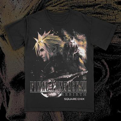 Final Fantasy Reborn Printed Short Sleeve Mens and Womens Summer Cotton Comfortable Loose Fashion Trendy Tshirt Top