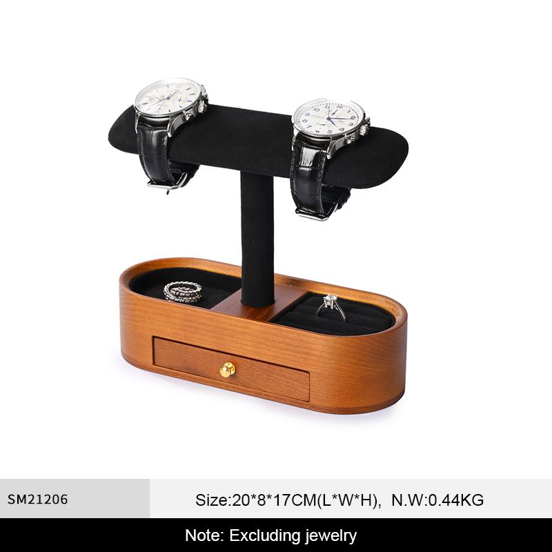 Solid Wood Watches Display Stands Base Watch Necklace Bracelet Organizer Rack Bangle Scrunchie Headband Showcase Stands