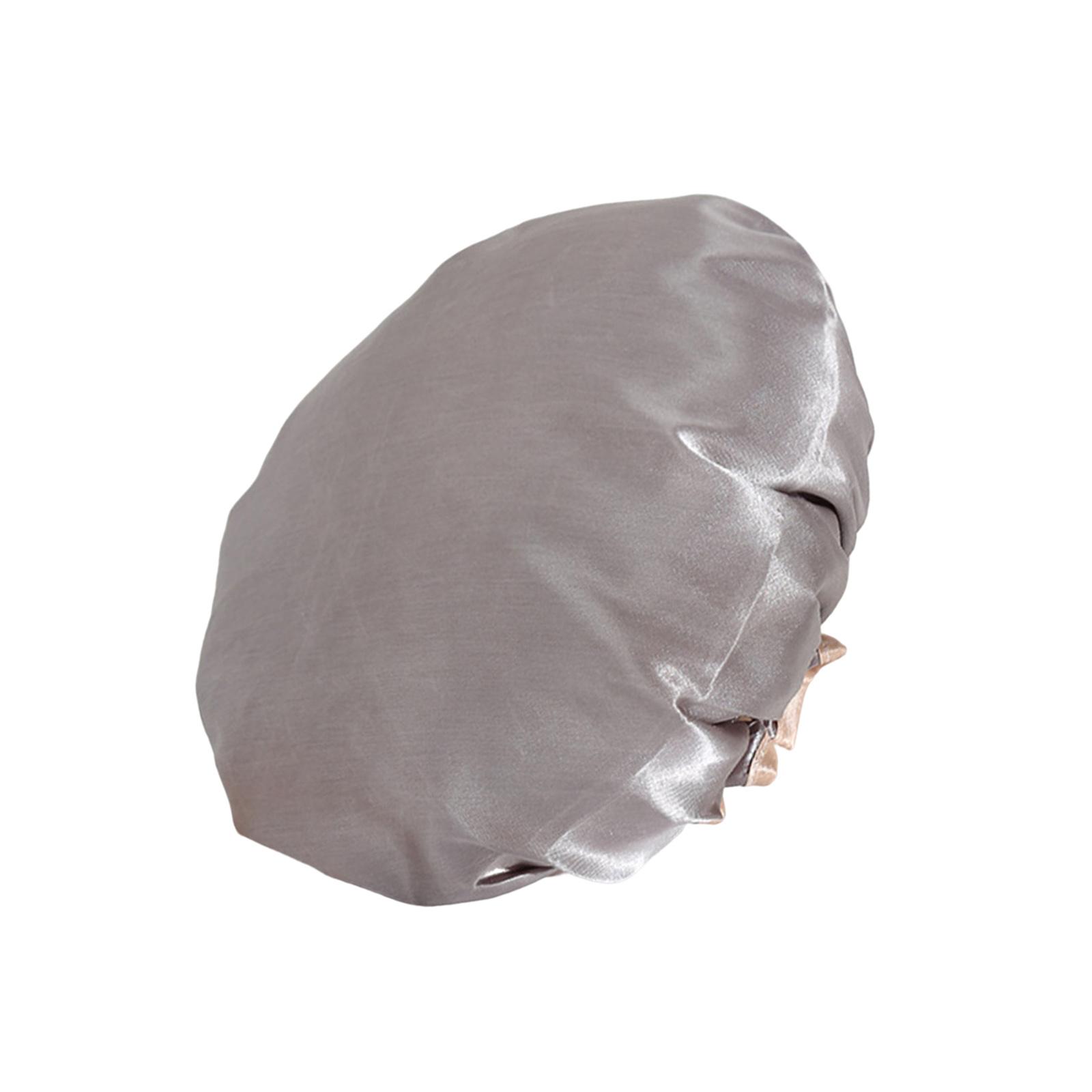 

Luxurious Shower Cap for Long and Thick Hair - Waterproof and Adjustable серый