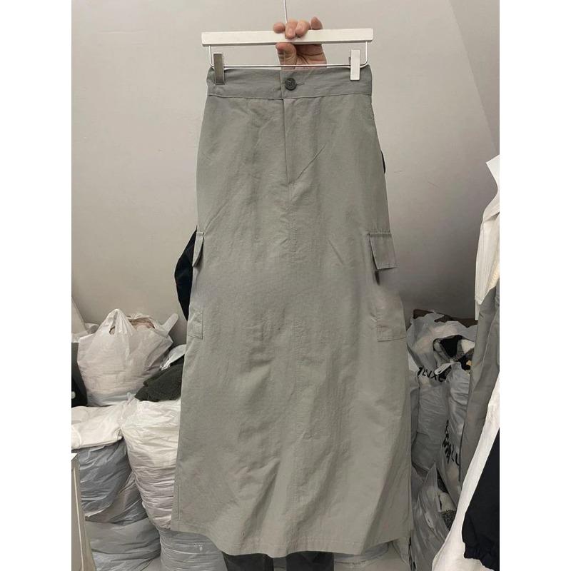 2024 Spring High Waist Button Long Skirt Short Long Sleeve Sports Coat Two Piece Set Women Solid Casual Shirt Y2k 2 Pieces Set