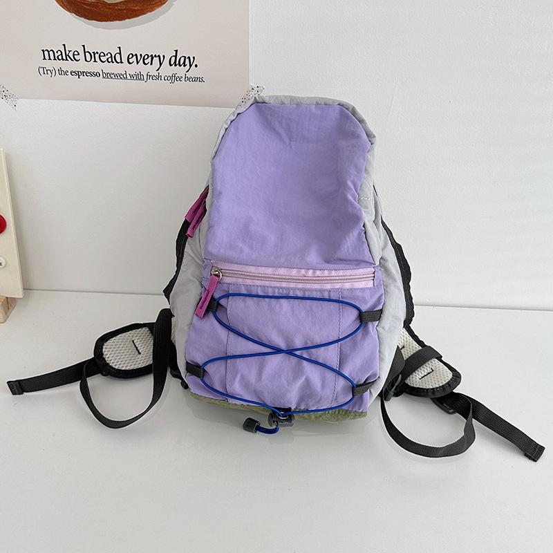 Schoolbag College Style Leisure School Bag Travel Lightweight Backpack Trend Drawstring Small Fresh Large Capacity Student School Bag