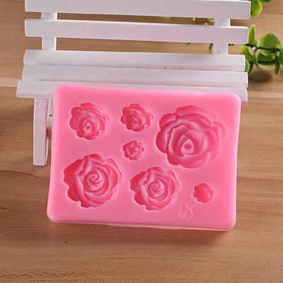 Rose Flower Fondant Silicone Mold Diy Chocolate Mousse Cake Decoration Candy Food Mold