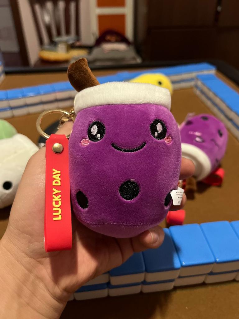 Cute Milk Tea Cup Pendant Plush Toy Cartoon Milk Tea Doll Bag Pendant Keychain