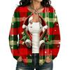 Women's Christmas Printed Long Sleeve Cardigan for Holiday Party
