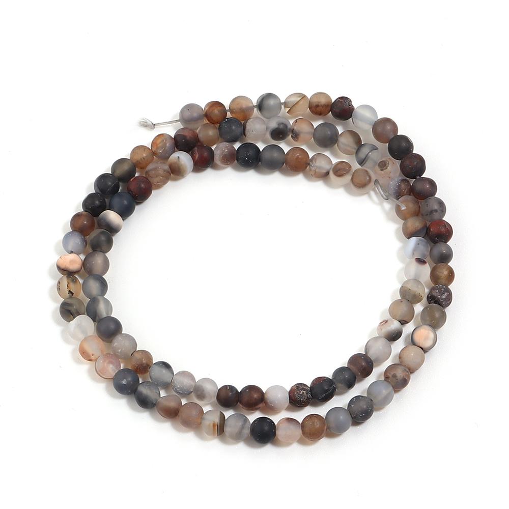 

4 6 8 10 12mm Natural Stone Beads Matte Black Stripe Agate Round Loose Beads For Jewelry Making DIY Bracelet Necklace Supplies