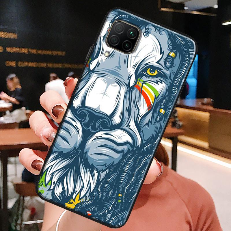 Rasta Lion Reggae Bob Marleys For Huawei Honor X8a X7a X9a X8 50 70 90 Lite Magic5 Pro P20 P30 P40 P50 P60 Nova 9 5T Case