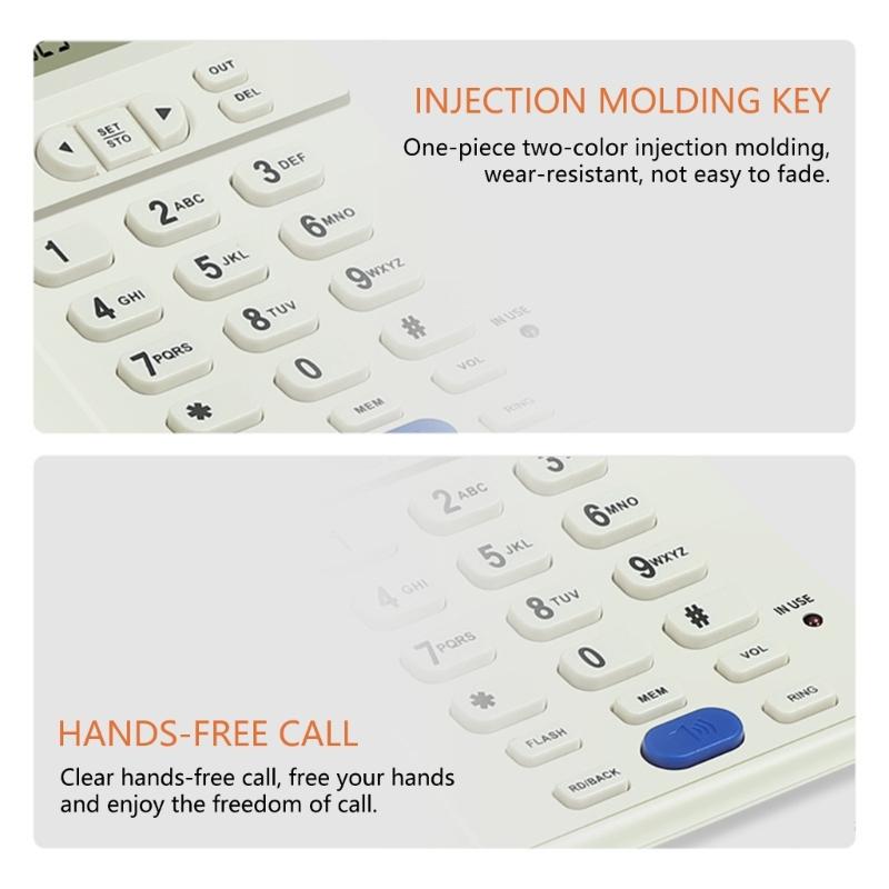 Corded Landline Telephone Landline Desktop Landline Phone Noise Reduction Calling Suitable for Home Hotel Office