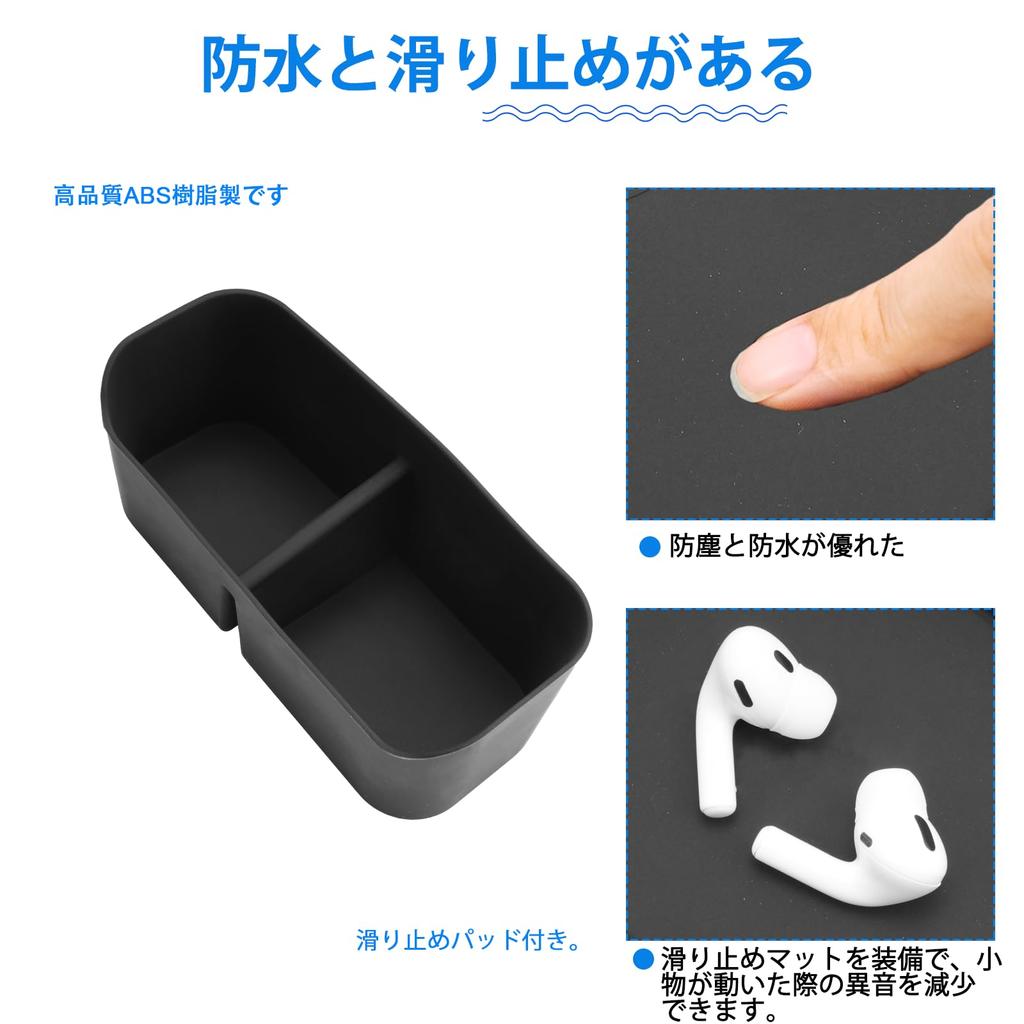 SHAOHAO 3-Piece Rubber Mat Set for Toyota Alphard 40 / Vellfire 3 — Wireless Tray, Door Tray, Cup Holder