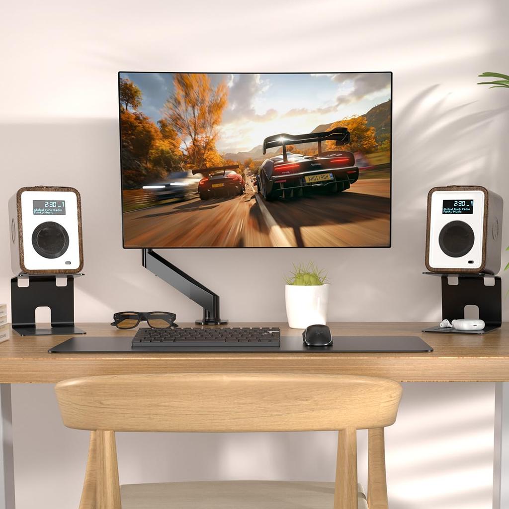 suptek speaker speaker speaker desktop speaker upward load capacity 15KG set of 1 1 set of 2 SDM002B stand, stand, mount, tabletop, stand, 5° tilt,