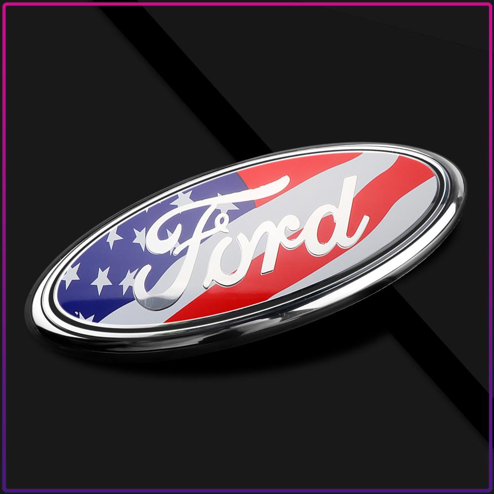 1 Adet Ford Mondeo Focus Fusion MK2 MK4 F150 F250 İçin Logo 11.5cm Araba Ön Kaput Logosu Arka Bagaj Rozet Çıkartması