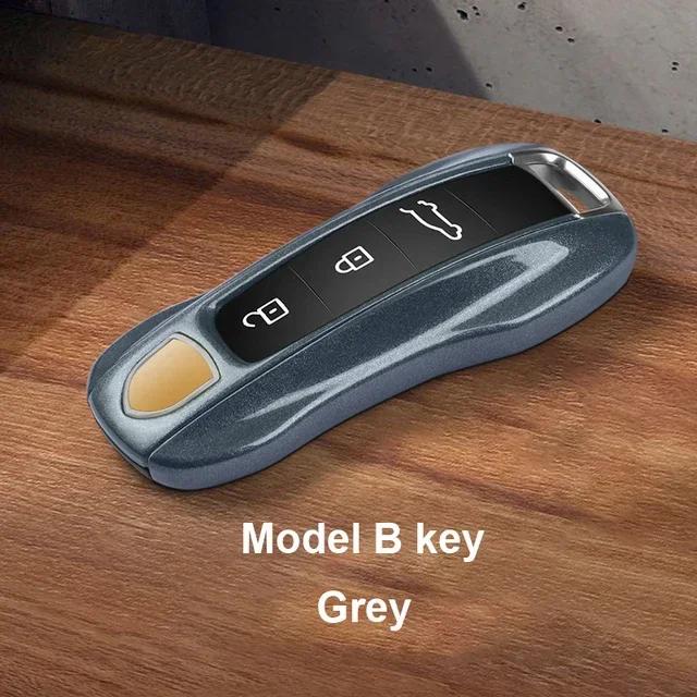 AABKV1 Solid Color ABS Car Key Case Cover Accessories For Porsche Panamera 2017 Cayenne 2018 2019 911 2020 2021 2022 2023 2024 Taycan