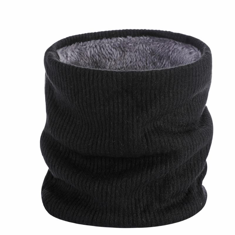 New winter warm scarf outdoor sports outer neck cover couple solid color velvet cover