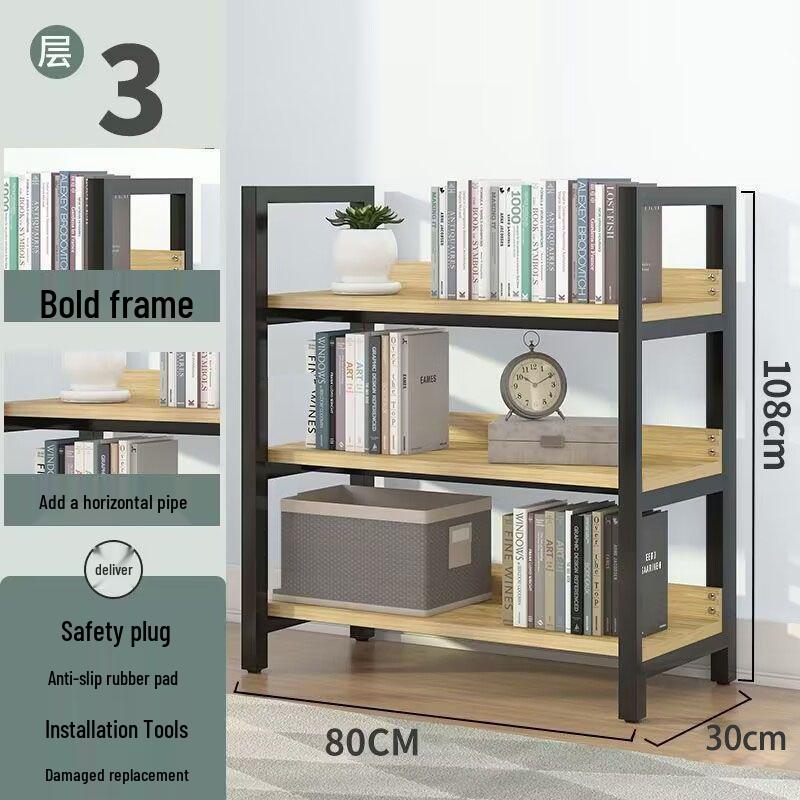 Multilayer Floor Standing Bookshelf and Storage Rack