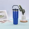 30 Oz Stainless Steel Travel Tumbler With Handle Straw Lid Car Outdoor Use Insulated Water Bottle