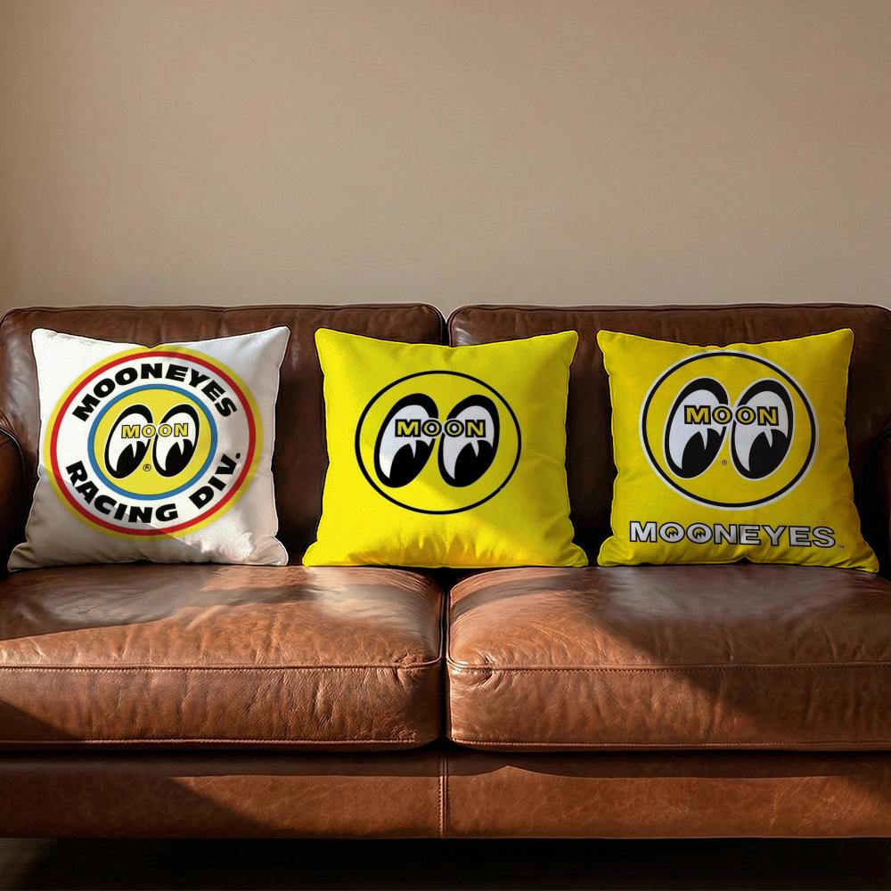 Cute Cartoon MMooneyes Cushion Cover Soft Reversible Durable Pillow Cover MultiScene Use for Home Car Daily Comfort