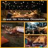 G40 Solar String Lights Outdoor 8Mode Solar Globe String Bulb Patio Hanging Lights Waterproof Garden Pergola Bistro Deck Decor