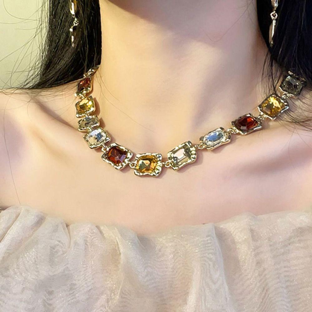 Headchain Rhinestone Tassel Earring Multifunction Sparkling Necklace  Birthday Gift