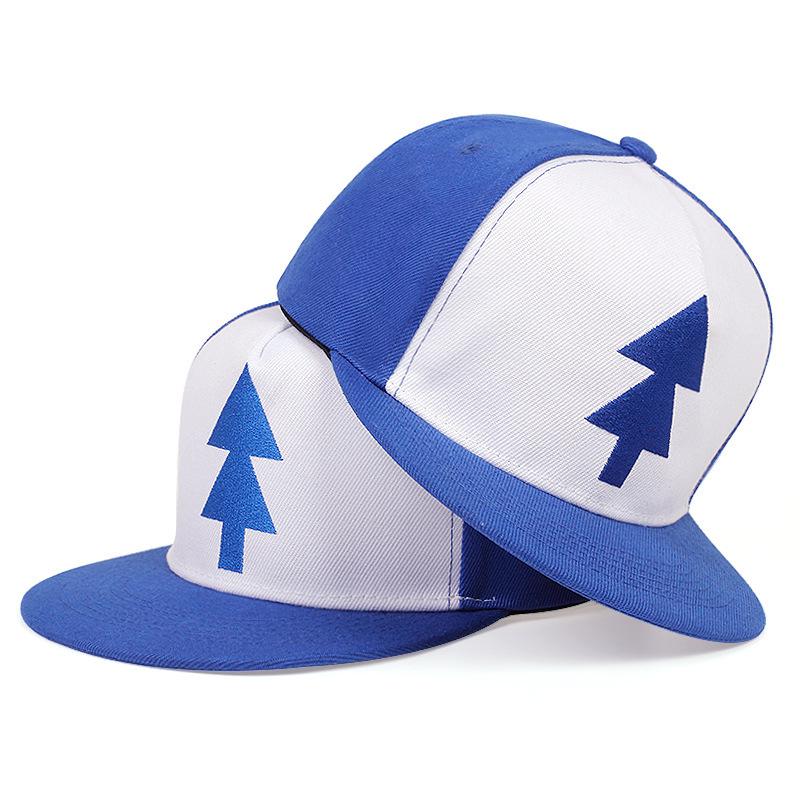 Pines Cartoon Anime Hats Gravity Falls Dipper Baseball Caps Cosplay Hat Canvas Adjustable Boys Pine Cap Accessories Trendy Fashionable