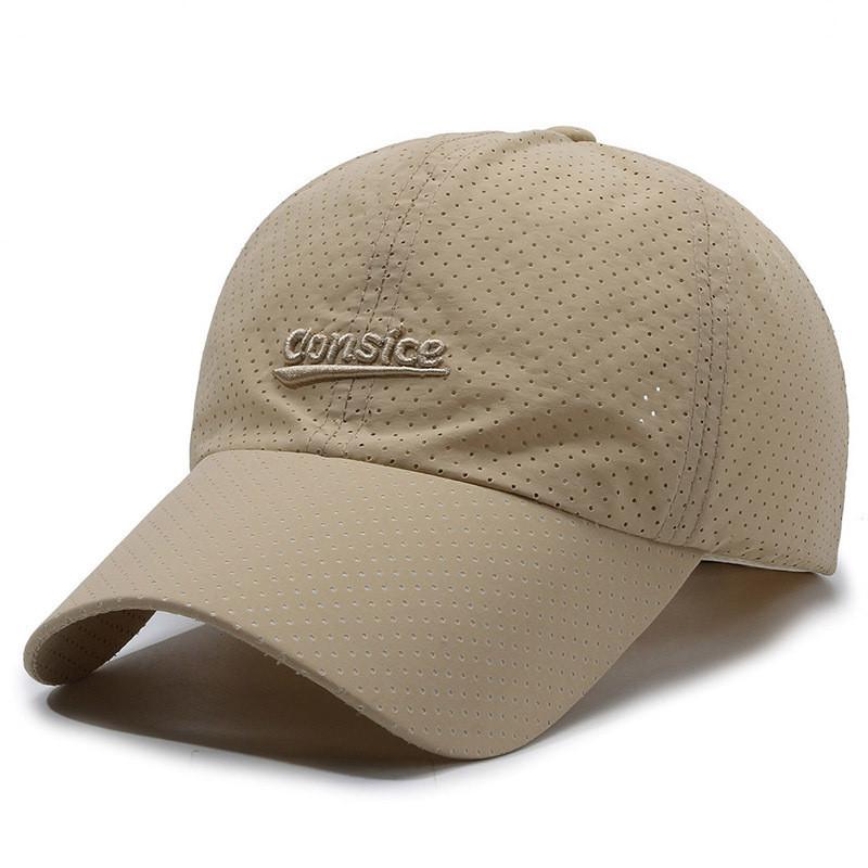 

Outdoor Fishing Cap With Breathable Mesh Sunshade Adjustable Summer Sports Hat For Men Khaki