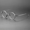 Classic Retro Round Pure Titanium Ultralight Glasses Frame Unisex Prescription Eyewear for Men Women Myopia Reading Spectacles