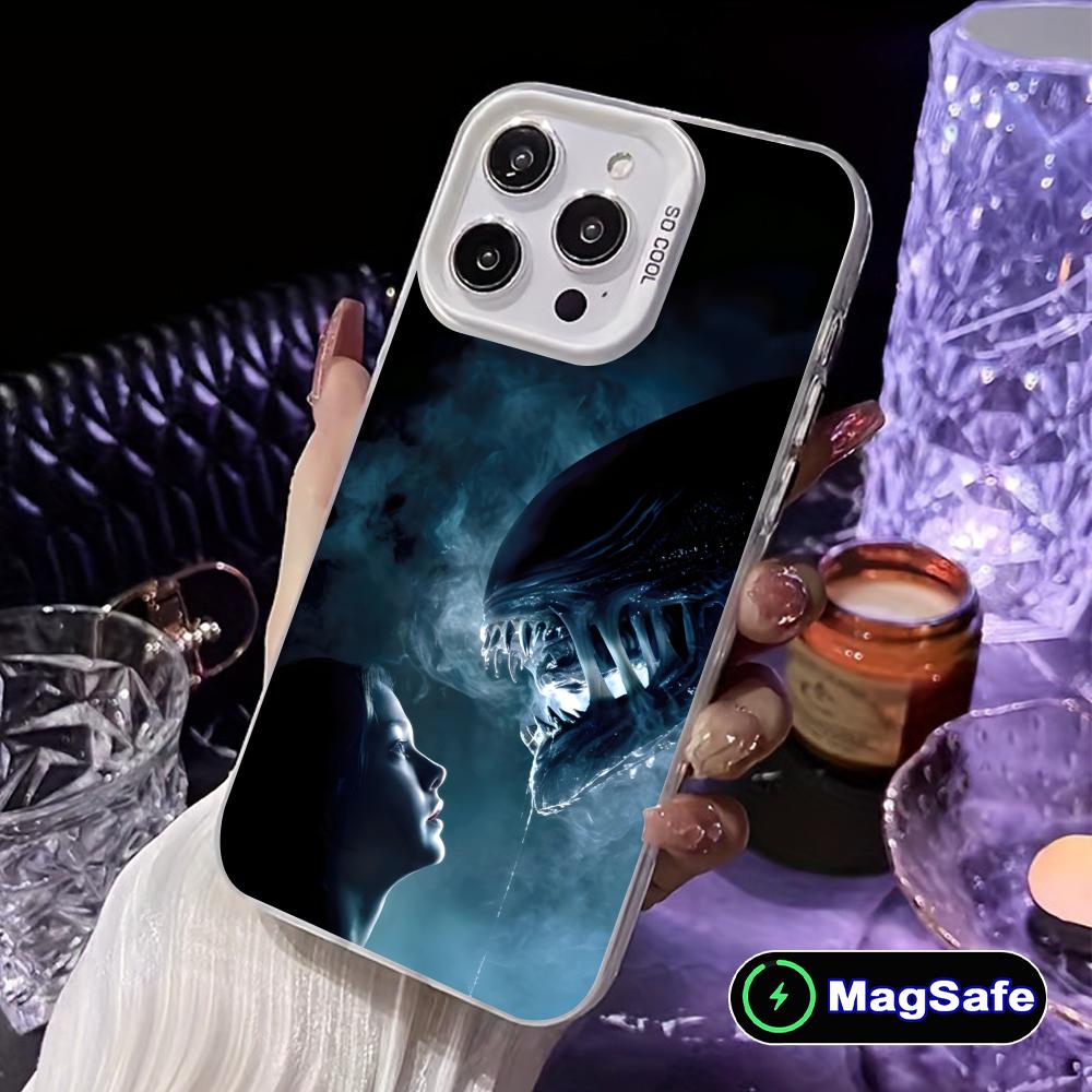 Alien Romulus Mobile Cell Phone Case for iPhone 17 16 15 14 13 12 11 X XR XS 8 7 Air Pro Max Plus White Translucent Cover