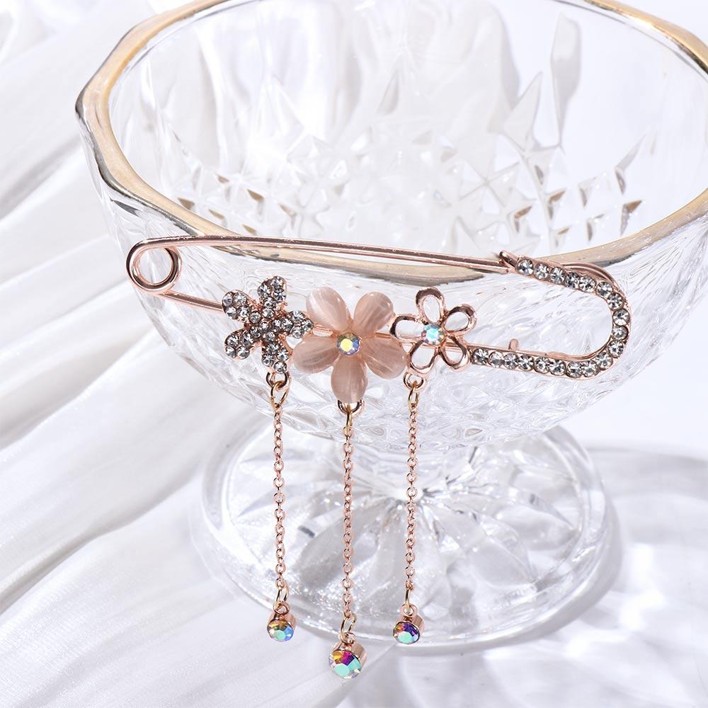 Scarf Coat Flower Butterfly Simulated Pearl Bow Safety Pin Brooches Pin Corsage Accessories Jewelry