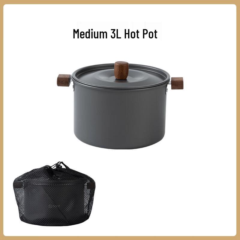 Outdoor Camping Hot Pot Cookware Medium 3L