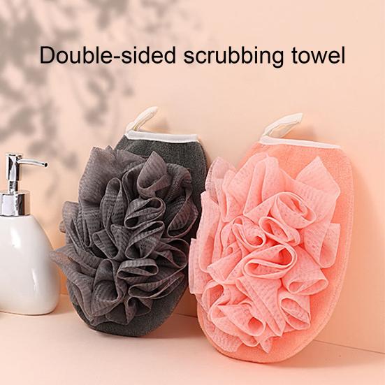 Bath Sponge Ultra Soft Fast Foaming Faux Silk Double-Sided Exfoliating Shower Loofah Glove for Home