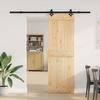 VidaXL Sliding Door and Hardware Kit 70x210 Cm Solid Pine 3332682