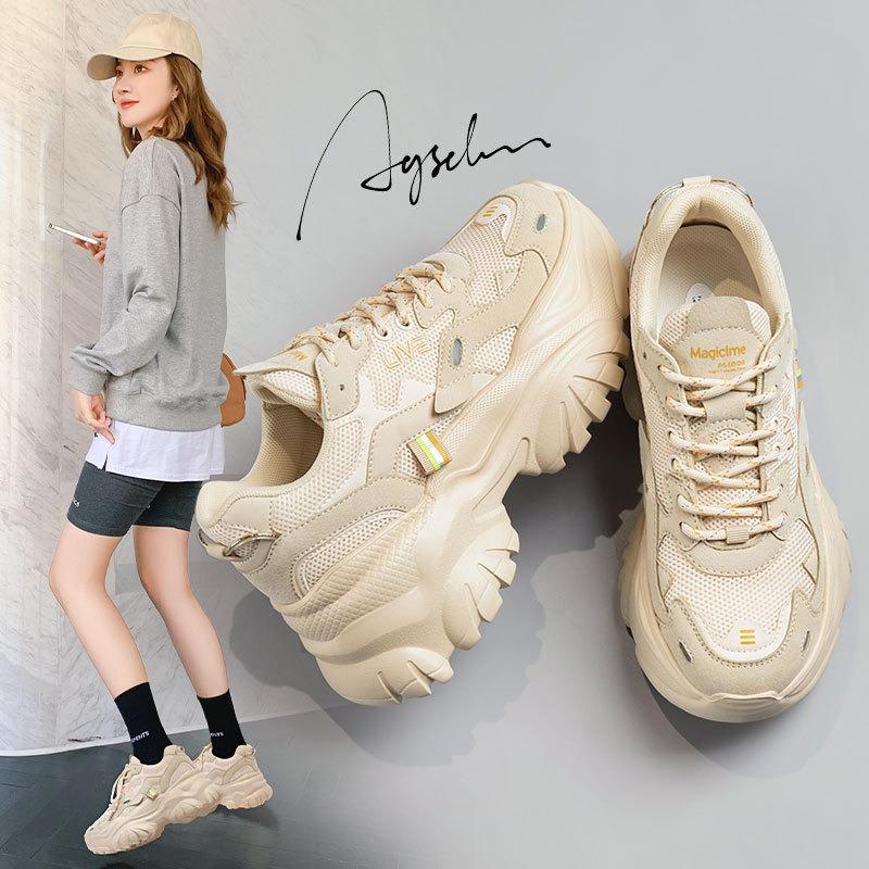 Dad shoes women's spring new Internet celebrity slim sneakers ins trendy platform casual shoes