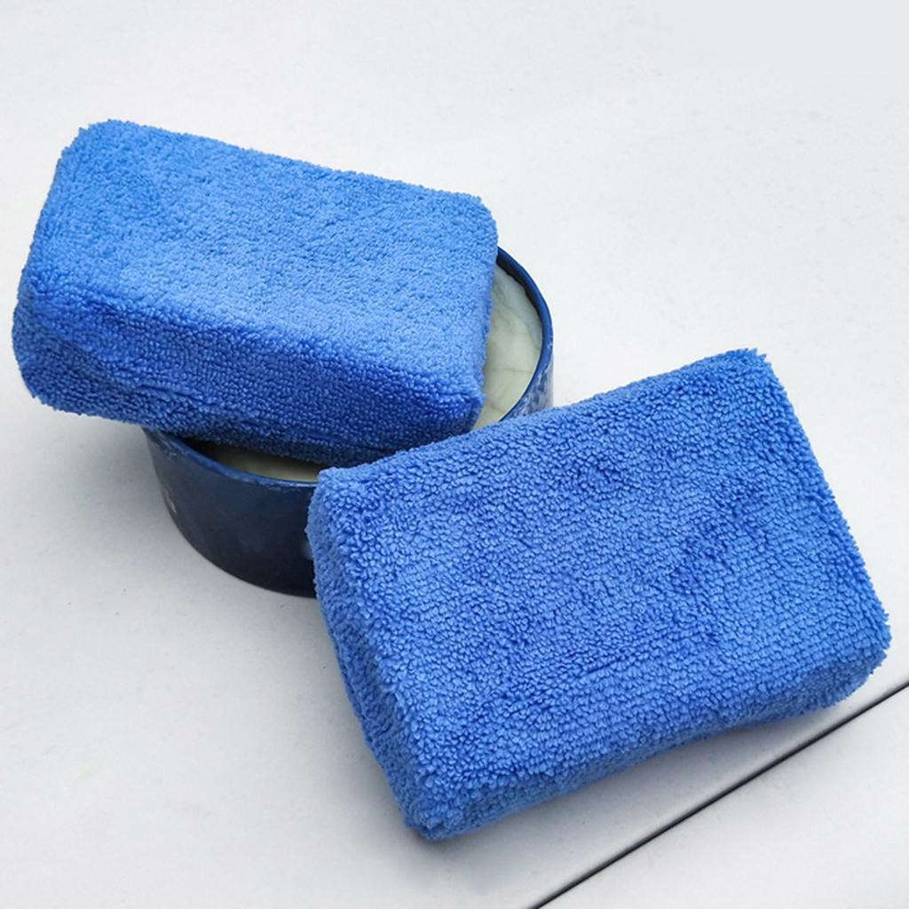8 Pack Microfiber Applicator Pads Microfiber Sponge Car Wash Sponge and Cleaning Pads Perfect for Effortless Wax Sealant