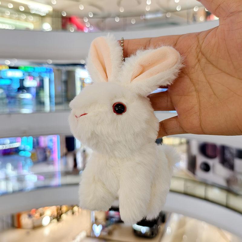 1pc Trendy Plush Simulated Rabbit Doll for Women with Cute Charm, Decorative Accessory for Keys, Bags & Backpacks Gift Bag Charm
