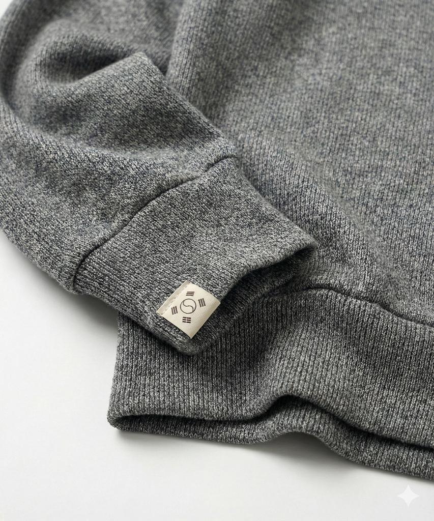 LENGAGEMENT Small Heart Daily Knit Sweater [Natural Gray]