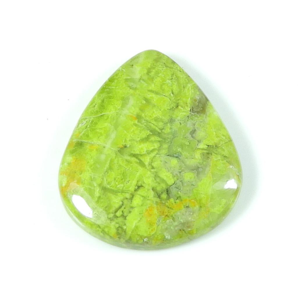27X31X05 MM Natural Green Opal Pear Shape Cabochon Loose Gemstone 34Cts. SK-4720