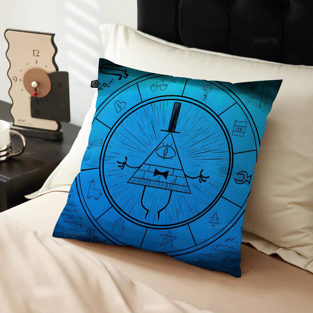 Gravity Falls Bill C-Cipher Cushion Cover Car Throw Pillow Case For Sofa Car Christmas Gift 40x40cm 45x45cm