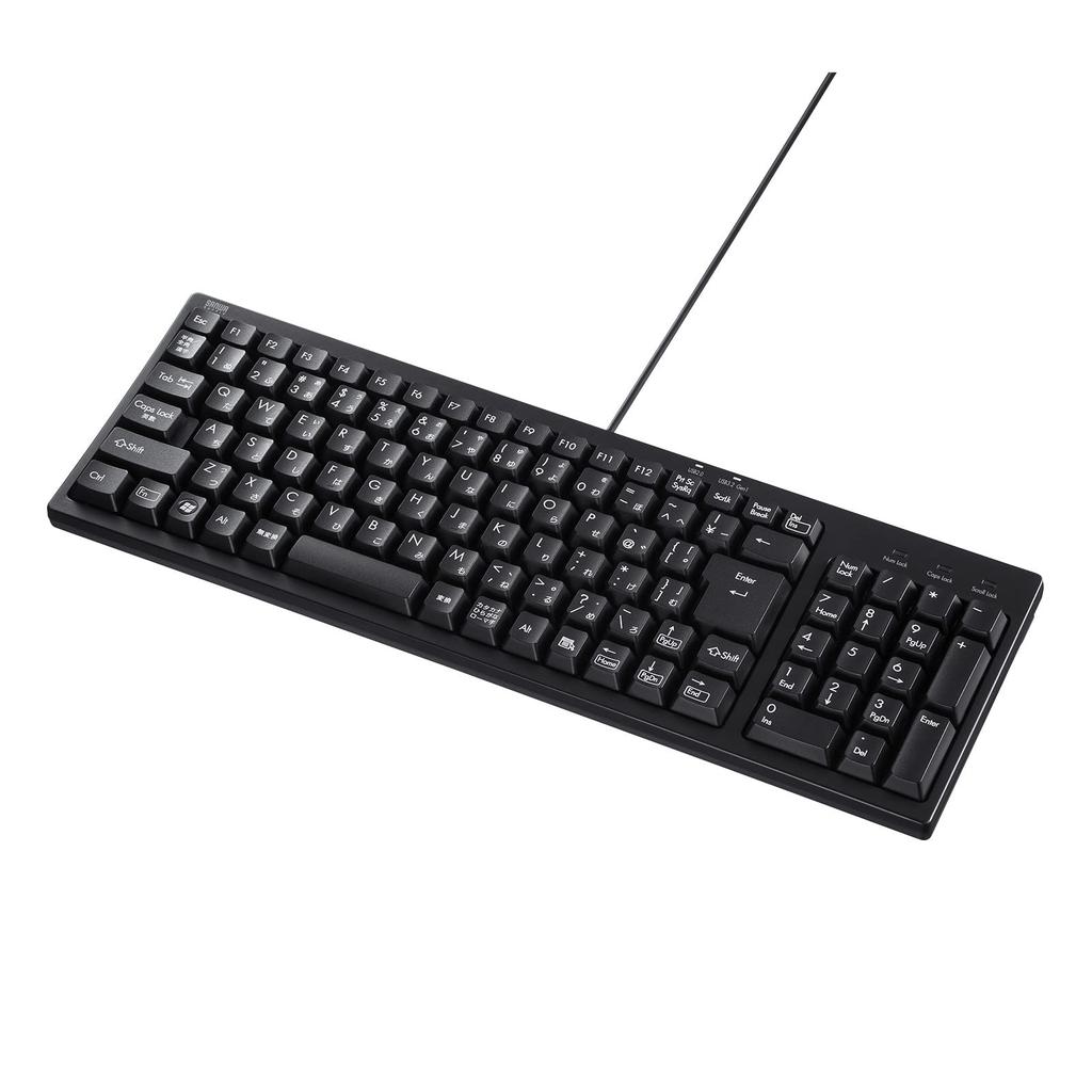 Sanwa Supply Compact Keyboard with USB Hub Black SKB-KG2UH3BK