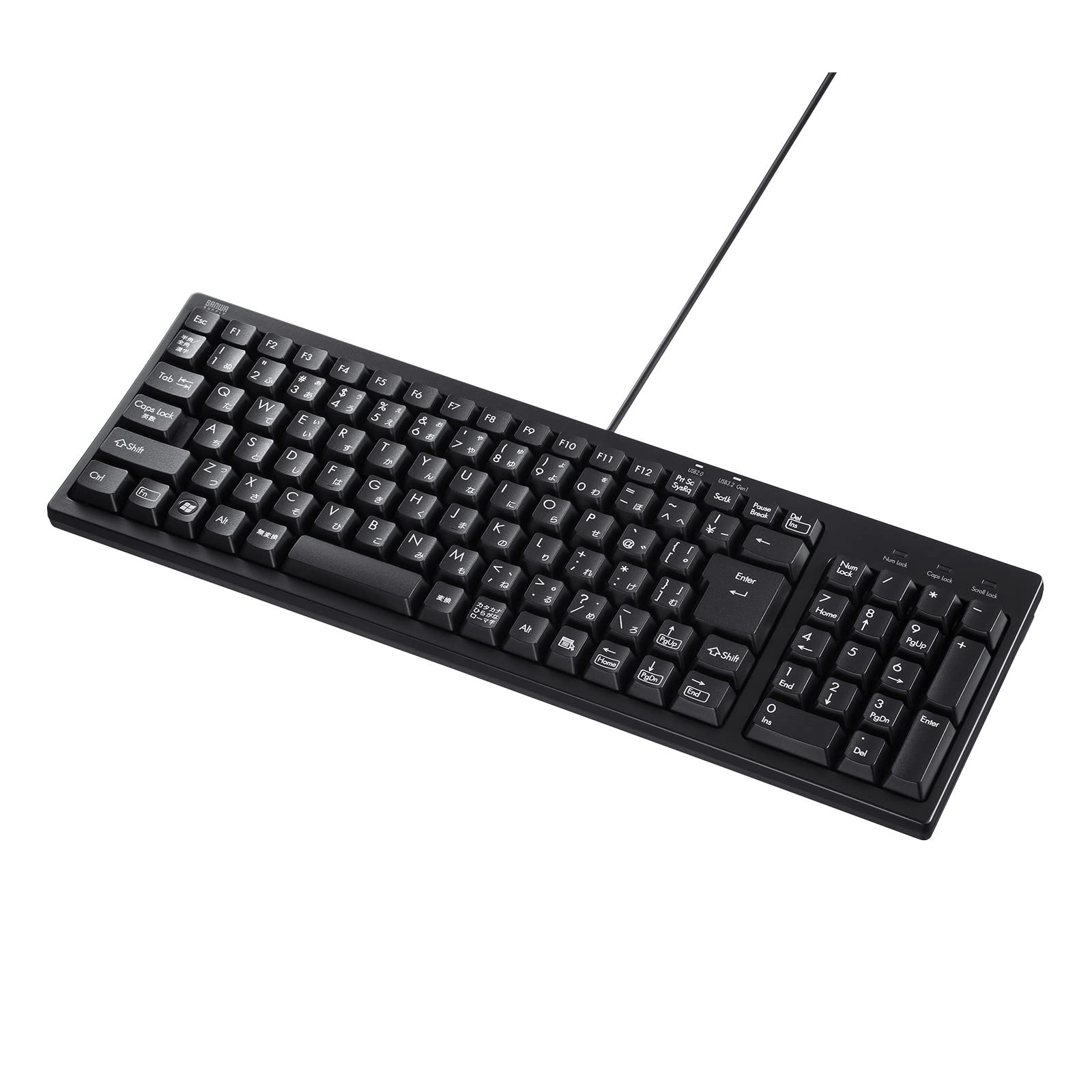 

Sanwa Supply Compact Keyboard with USB Hub Black SKB-KG2UH3BK чорний