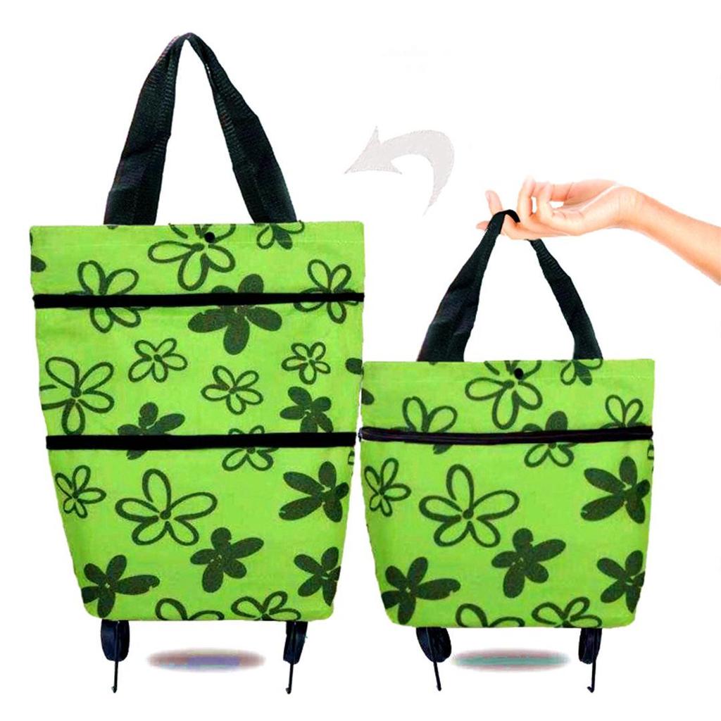 Foldable Wheeled Shopping Bag – Fashionable, Lightweight, & Customizable LOGO Option