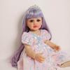 Lifelike 55cm Full Vinyl Body Reborn Baby Dolls Betty Real Looking Princess Girl Baby Dolls with Colorful Pasted Long Hair Newborn Doll Kid's Play Toy